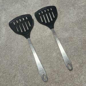 Vintage‎ Set Of 2 Nylon Slotted  Spatula's Empire Collection Stainless Steel